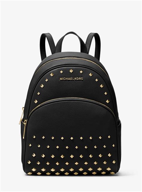 michael kors abbey studded backpack|Abbey Medium Studded Pebbled Leather Backpack .